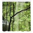 thumbnail image 3 of Ambesonne Landscape Shower Curtain, Jungle Waterfall Tree, 69"Wx70"L, Green Brown, 3 of 5