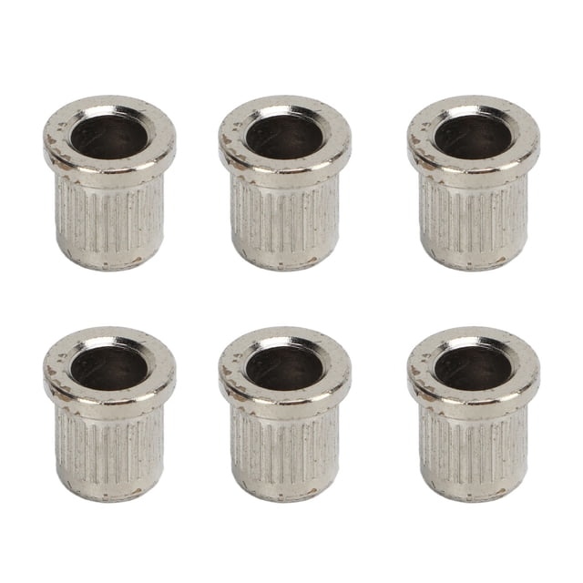 Guitar String Through Body, Replacement Brass Guitar String Ferrules Easy To Install Professional For Bass Silver,Black