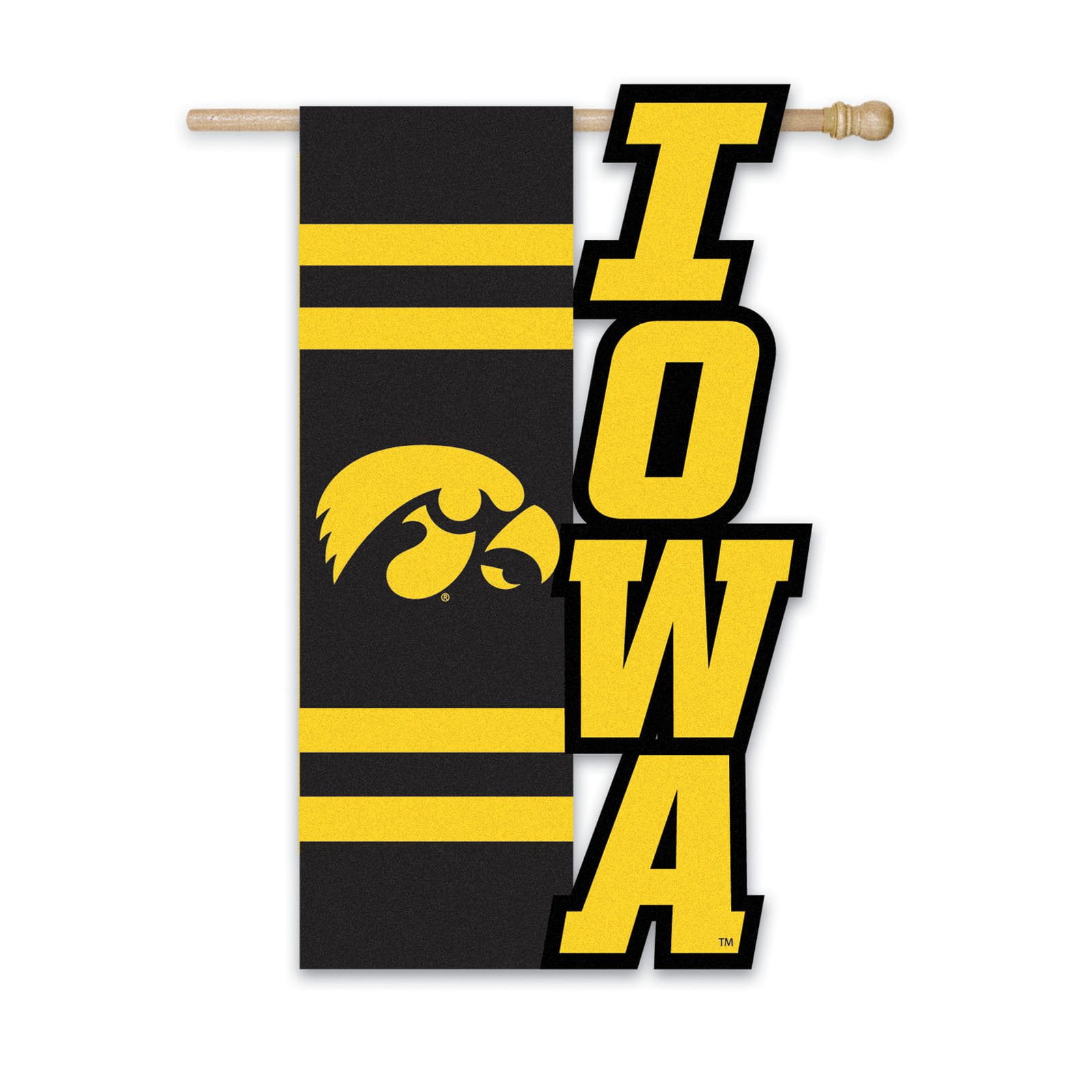 Team Sports America Collegiate Sculpted Garden Flag