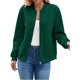 thumbnail image 1 of Suéter Tipo Cárdigan con Cremallera para Mujer, Sudadera con Capucha, Chaqueta de Larga, Conjuntos de Cuello Redondo, Abrigo Informal. Verde Oscuro L, 1 of 10