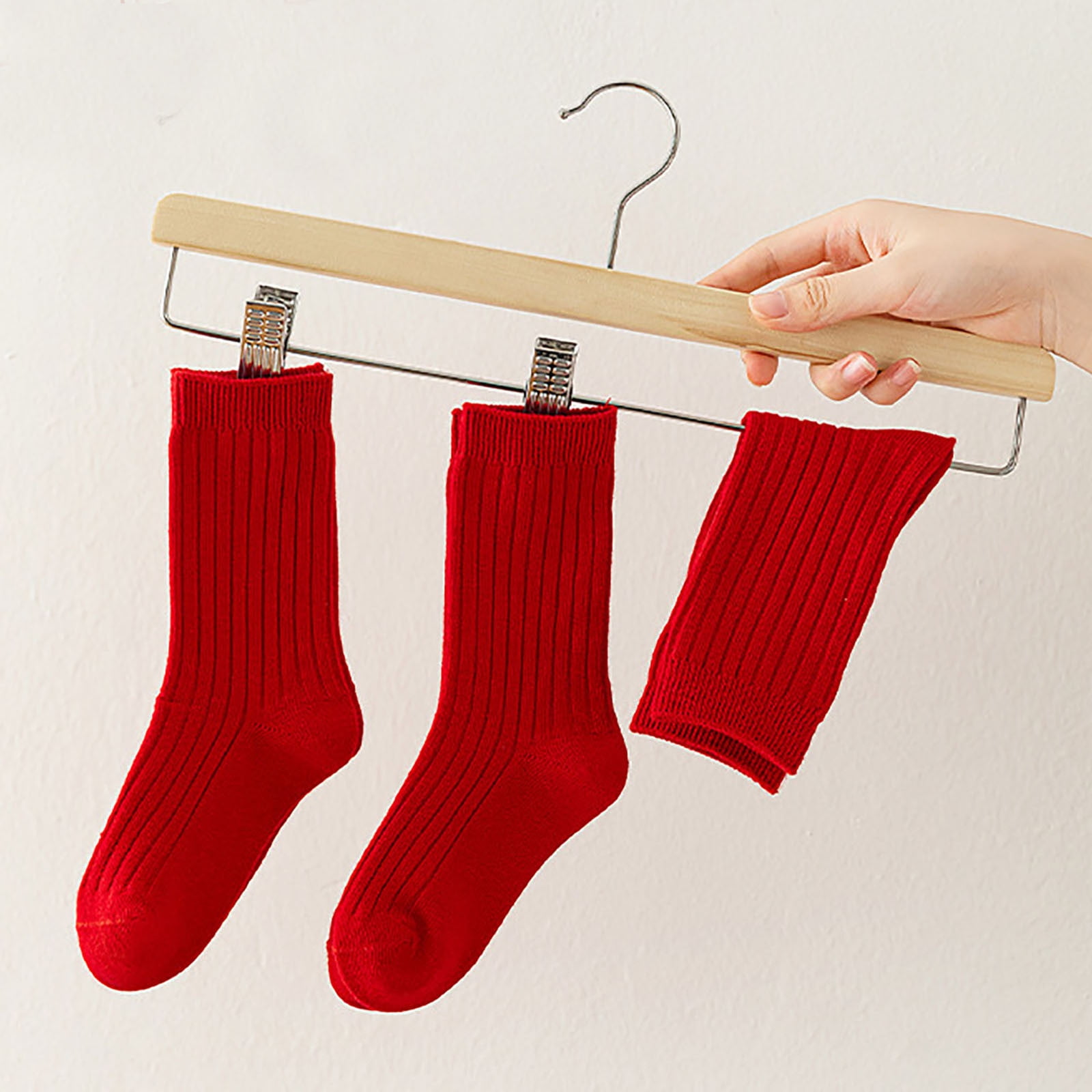 PAKER GİYİM Women's Red Winter Plush Ballerina Socks - Trendyol