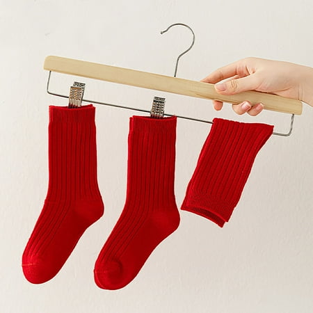 

NECHOLOGY Children s Socks Autumn And Winter Festive Double Pin Red Socks For Boys And Girls Baby Tube Socks New Year 3 Ctr Socks Socks Red 1-3 Years Toddler