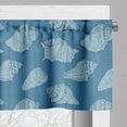 thumbnail image 3 of Ambesonne Seashells Window Valance, Nautical Creative Shells, 54" X 18", Dark Turquoise Pale Blue, 3 of 5