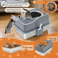 thumbnail image 5 of Kettnjoy Top Entry Cat Litter Box with Lid, Stainless Steel XL Enclosed Cat Kitty Litterbox, Extra Large Metal High Side Litter Pan Tray Box Enclosure Easy Cleaning Anti-Leakage, Gray, 5 of 8