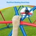 thumbnail image 5 of KloKick 10ft Outdoor Dome Climber for Kids, with Monkey Bars & Cargo Net | Backyard Jungle Gym Playset Includes Swing & Hammock for Ages 3-10(Blue), 5 of 10