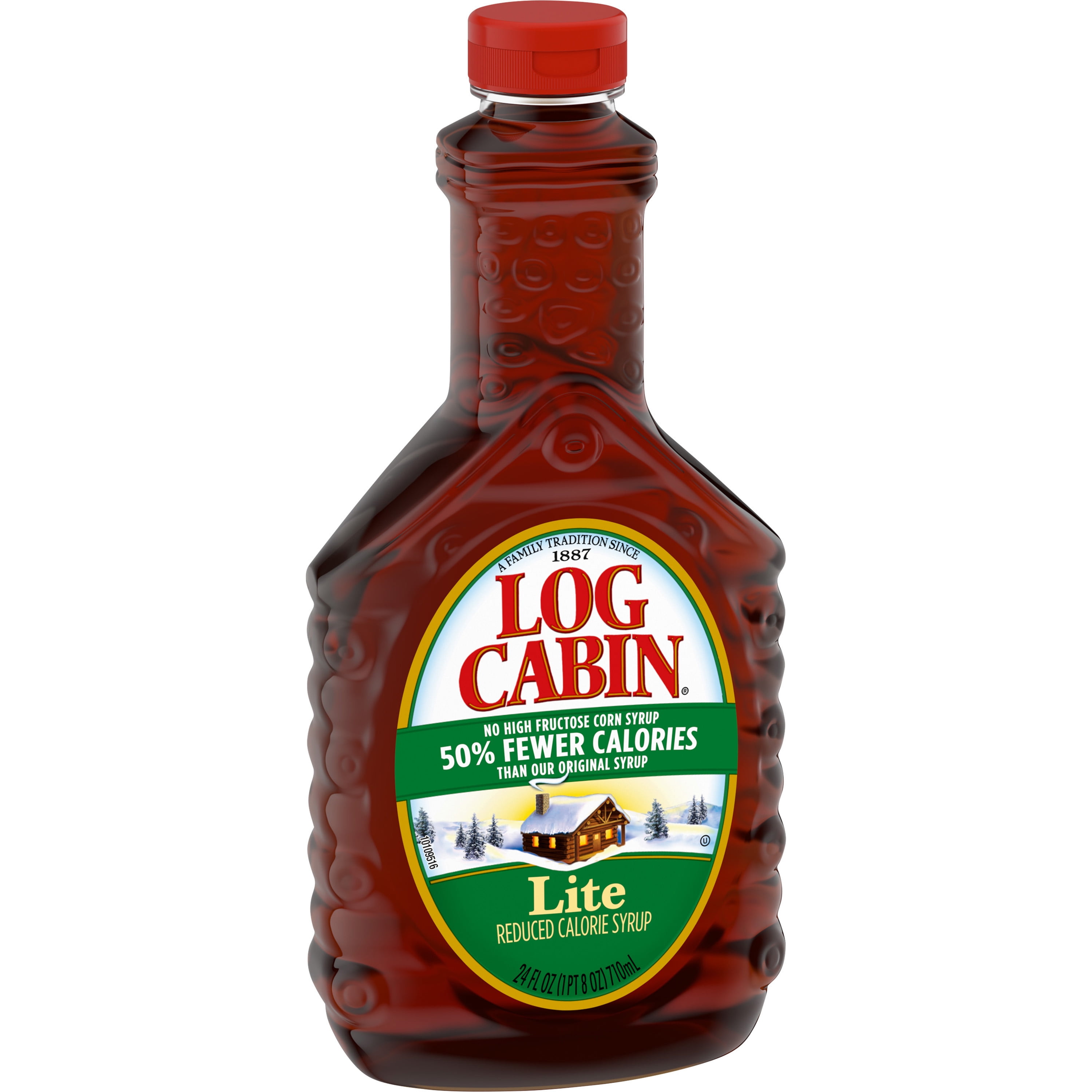 Log Cabin Lite Pancake Syrup, 24 fl oz