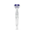 thumbnail image 3 of Angara Natural 0.9 Ct. Tanzanite with Diamond Solitaire Ring in 14K White Gold for Women (Ring Size: 11.5), 3 of 9