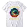 thumbnail image 4 of JURANMO Womens 2024 Total Solar Eclipse Souvenir T Shirt Novelty Graphic Tee Short Sleeve Crewneck Tops Lightning Deals Today White XL, 4 of 5
