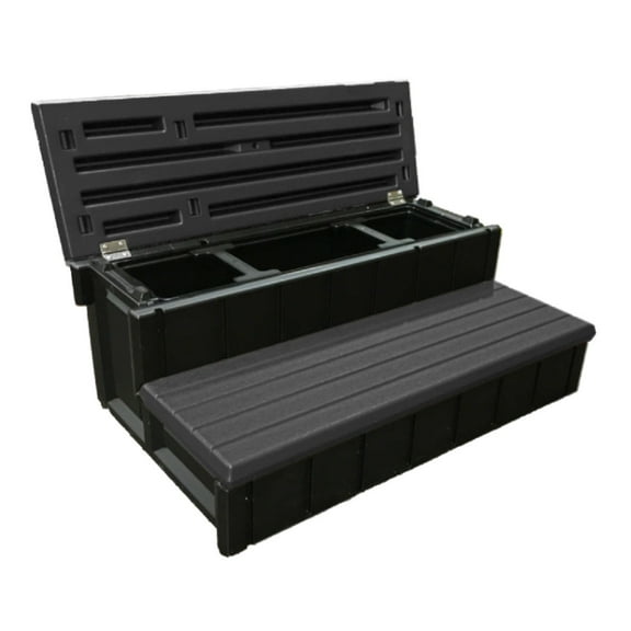 Confer LASS36-SC-BL 36" Spa Step with Storage - Black