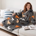 thumbnail image 6 of Catalonia Full Body Oversized Blanket Hoodie Sweatshirt, Extra Long Wearable Fleece Pullover, Gift for Adult Men Women Wife Girlfriend, 6 of 7
