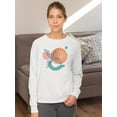 thumbnail image 2 of Leaves Dots Contemporary Modern Sweatshirt Women -Image by Shutterstock, Female Small, 2 of 4