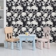 thumbnail image 5 of Peel and Stick Wallpaper Seamless skulls grunge style Gothic Style Decor Self Adhesive Removable Renter Friendly Contact Paper for Bedroom 24in x 118in, 5 of 8