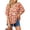 A-Orange, variant on Summer Tops for Women Short Sleeve V Neck Boho Casual Blouses Ladies Floral Print Tie Front Flowy Shirts