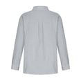 thumbnail image 5 of CAIXIA Women's Casual Long Sleeve Blouse with Pockets Solid Color Shirt Top Comfortable Full Sleeve Design ,Grey, 5 of 5