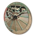 thumbnail image 3 of Designart 'Turquoise Cottage Wagon Wheel Clock' Farmhouse Wood Wall Clock, 3 of 5