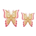 thumbnail image 2 of DOLITY 2 Pieces 3D Butterfly Sticker Decals Four Layer Hollow Out Wallpaper Butterflies Pink, 2 of 6