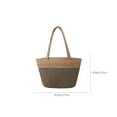 thumbnail image 3 of ‌Yatlte 11x10in Woven Straw Beach Bag - Cotton Rope Tote with Zipper Pouch for Vacation Essentials, Water-Resistant Boho Handbag for Pool/Weekend/Market‌, 3 of 7