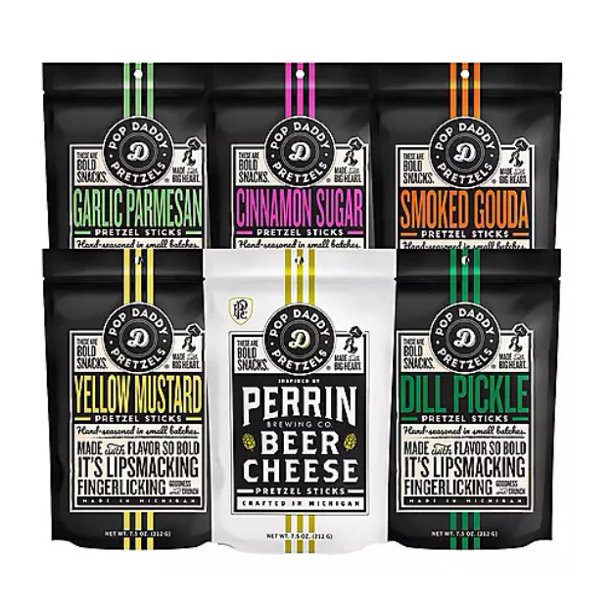 Pop Daddy Pretzels Variety Pack (7.5 oz., 6 ct.)