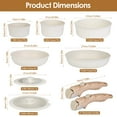 thumbnail image 2 of Moclever Kitchen Pots and Pans Set, 9Pcs Lightweight Aluminum Alloy Nonstick Cookware Set with Detachable Handles Tempered Glass Lids, White, 2 of 12