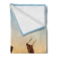 thumbnail image 2 of Landscape Soft Flannel Fleece Throw Blanket, Palace Bridge with Peter and Paul Fortress St Petersburg White Nights Russia, Cozy Plush for Indoor and Outdoor Use, 60" x 80", Orange Blue, by Ambesonne, 2 of 5