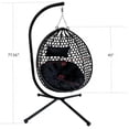 thumbnail image 2 of Foldable Hanging Egg Chair 350Lbs Cap, Rattan w/ Cushion, 2 of 15