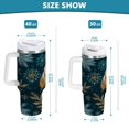 thumbnail image 3 of 40 oz Insulated Stainless Steel Tumbler Double Wall Stainless Steel Tumbler with 2-Way Drinking Snowflake and Feather Pattern, 3 of 9