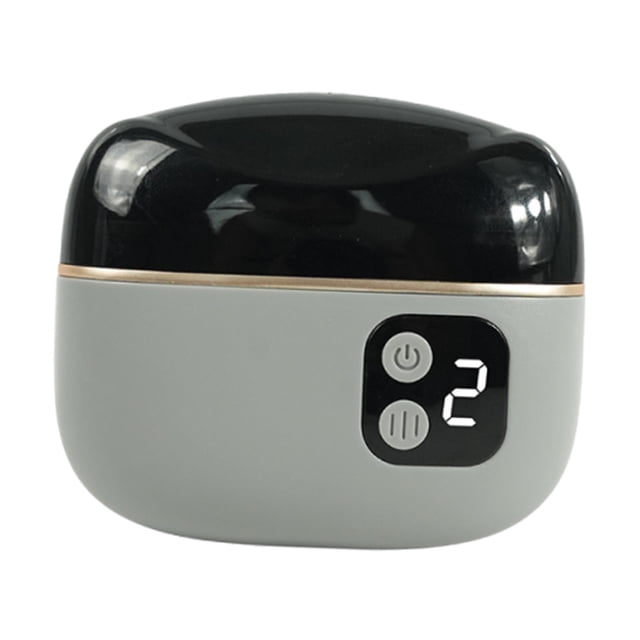Cortauñas eléctrico 2 en 1 compacto y portátil con recortador de uñas pulidor, gris