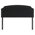 thumbnail image 3 of Home Design Bowie Full Upholstered Headboard with Adjustable Height and Nailhead Trim, Black, Easy Assembly, 3 of 4