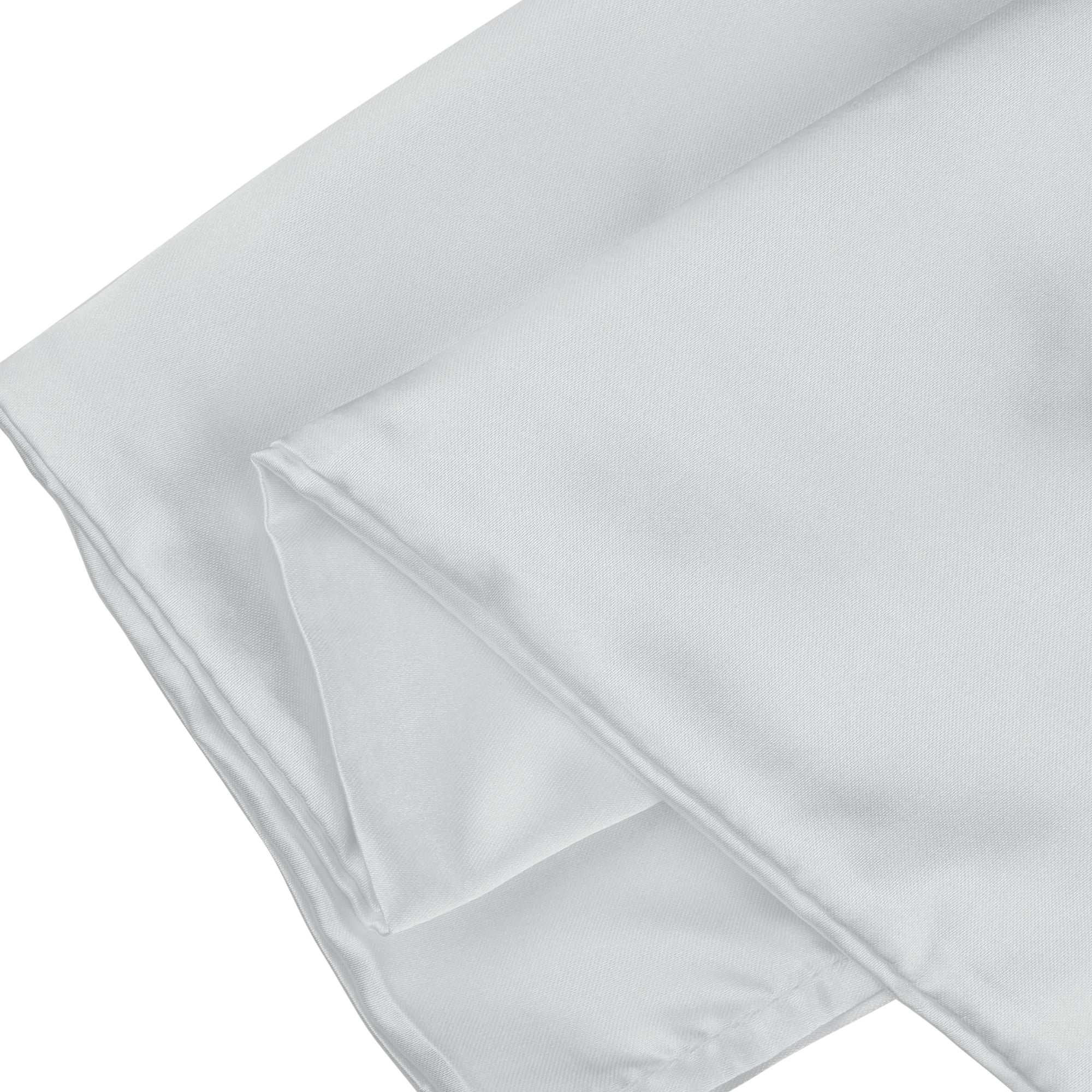 Unique Bargains Soft and Durable Envelope Closure Satin Pillowcase (2 Count) Silver Queen