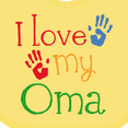 thumbnail image 4 of Inktastic I Love My Oma Grandchild Boys or Girls Baby Bib, 4 of 4
