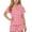Red, variant on Girls 2 Piece Outfits Summer Lapel Printed Button Short Sleeve with Shorts Set Loungewear with Pockets Purple 2 11-12Years