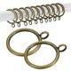 thumbnail image 1 of Uxcell 20-Pack Anillo de Cortina con Ojal 1.25 Pulgadas ID Se Ajusta a Varilla de Cortina de Hasta 1 Pulgada Anillos de Drapería de Metal Bronce, 1 of 7