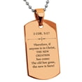 thumbnail image 1 of Stainless Steel A New Creation 2 Corinthians 5:17 Dog Tag Pendant Necklace, 1 of 1