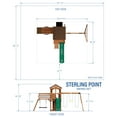 thumbnail image 3 of Backyard Discovery Sterling Point Cedar Wood Swing Set, Slide, Clubhouse, Wooden Bridge, 3 of 11