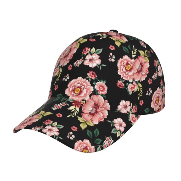 Rateoe Rose Flowers Pattern Men’s Baseball Cap – Adjustable Curved Brim Hat, Soft Cotton Sports Cap for Outdoor, Casual, and Everyday Wear, Comfortable & Breathable