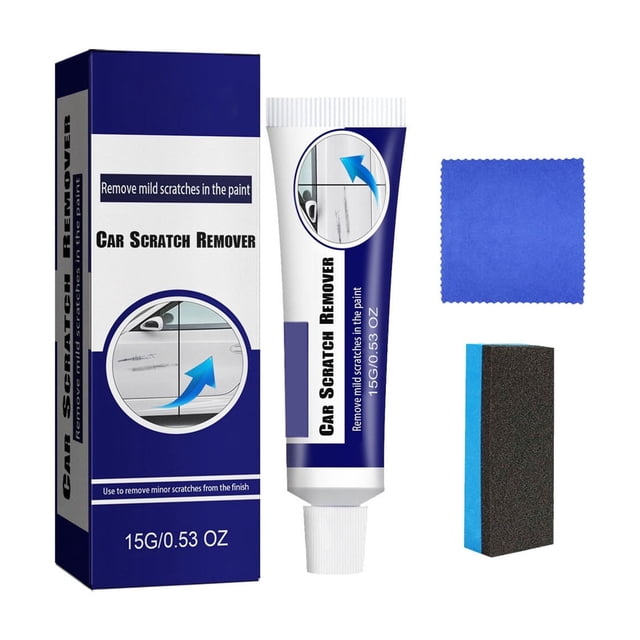 Deeceymbur 1Pcs Car Scratch Repair Kit Paint Swirl Marks Remover Polish Compound Restorer with Sponge Cloth