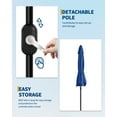 thumbnail image 4 of 9FT Outdoor Patio Umbrella with Double-Layer Vented Canopy, UPF 50+ UV Protection, 8-Rib Steel Frame, Crank & Tilt Mechanism, Detachable Pole, Backyard, Deck, or Poolside, 4 of 7