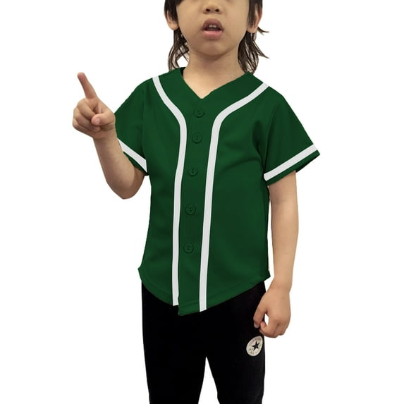 Lappel Kids Baseball & Softball Button Down Jersey for Children Sports & League Team Uniforms Hipster Shirts Made in USA