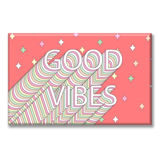 Cuadro Canva Listo Para Colgar Tipo Galería Pixtreats Good Vibes 40X60 cm