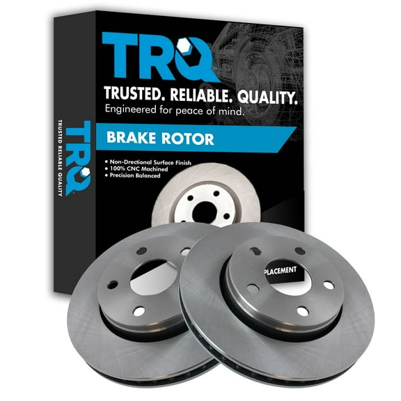 TRQ Front Brake Rotors Set Vented Fits Select 2007-2017 Jeep Wrangler 2018 Wrangler JK