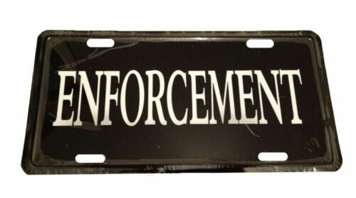 Law Enforcement Police Sheriff Security Parking 6x12 Aluminum License Plate Tag 