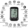 thumbnail image 2 of ZHAOCHENG Computadora para bicicleta inalámbrica, resistente al agua, odómetro, velocímetro, activación automática, computadora para ciclismo con 22 funciones, pantalla LCD A/B con retroiluminación y, 2 of 4