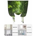 thumbnail image 6 of Green Trees Tie Up Curtains for Window, Thermal Insulated Balloon Shade Adjustable Rod Pocket Curtains Valance Panels for Kitchen Bathroom Cafe 42 x 45 Forest Art Decor Spring Summer Nature Leaf, 6 of 6