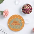 thumbnail image 4 of FMSHPON Merry Christmas Set of 6 Round Coaster for Drinks, Absorbent Ceramic Stone Coasters Cup Mat with Cork Base for Home Kitchen Room Coffee Table Bar Decor, 4 of 6