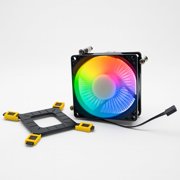 Evounic 80mm RGB Heatsink CPU Cooler with Universal Bracket - Compatible Intel i3/i5/i7 LGA 115x 1150 1151 1155 1156 1200 Quiet Fan & Aluminum Heatsink 4pin with Temperature Control