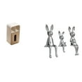 thumbnail image 1 of caja de pañuelos,Funda para caja de pañuelos de cuero sintético para dormitorio,Escultura de figura,Estatua sentada Figura Escultura Adorno,Estatuas de conejos en miniatura para decoración, 1 of 8