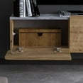 thumbnail image 3 of Atelier Mobili Oval Floating TV Stand Wall Mounted, Walnut, 3 of 8
