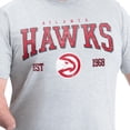 thumbnail image 4 of Men's G-III Sports by Carl Banks Gray Atlanta Hawks Adaptive Classic Team Spirit Short Sleeve T-Shirt, 4 of 5