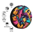thumbnail image 4 of Yiaed Vibrant Graffiti Urban Art Print Print Tire Wheel Cover, tire covers for trailers,rv wheel covers,rv tire covers, camper tire covers,tire covers for cars-15 inch, 4 of 6