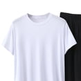 thumbnail image 5 of Dagugfen Mens Pajama Sets Short Sleeve Tee Shirt Tops Loose Fitted Elastic Waist Shorts Loungewear Sets(XXXXXL,White), 5 of 5